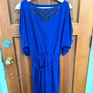 Trina Turk blue embellished NWT dress